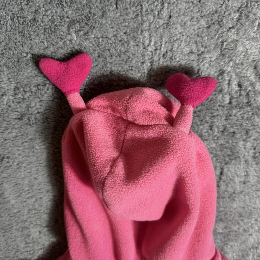 Old Navy Pink Butterfly Costume Fleece Toddler Size 2T-3T Hooded Wings Halloween